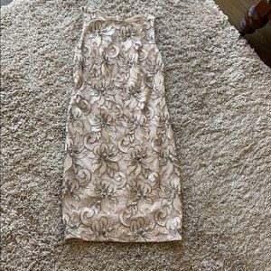 Calvin Klein sleeveless beige dress